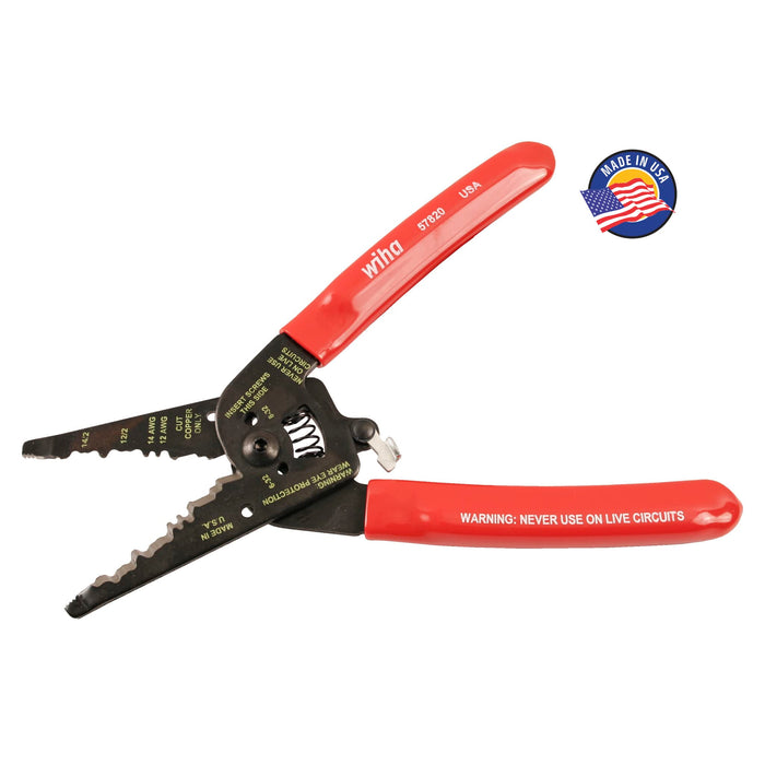 Wiha Classic Grip Wire Strippers Dual NM-B Cable 7.75"