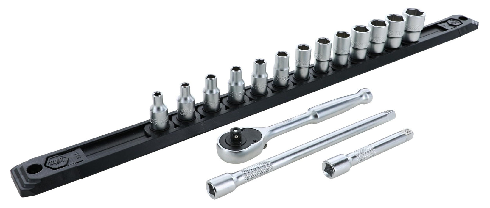 1/4" Drive Metric Socket Set, 16 Piece