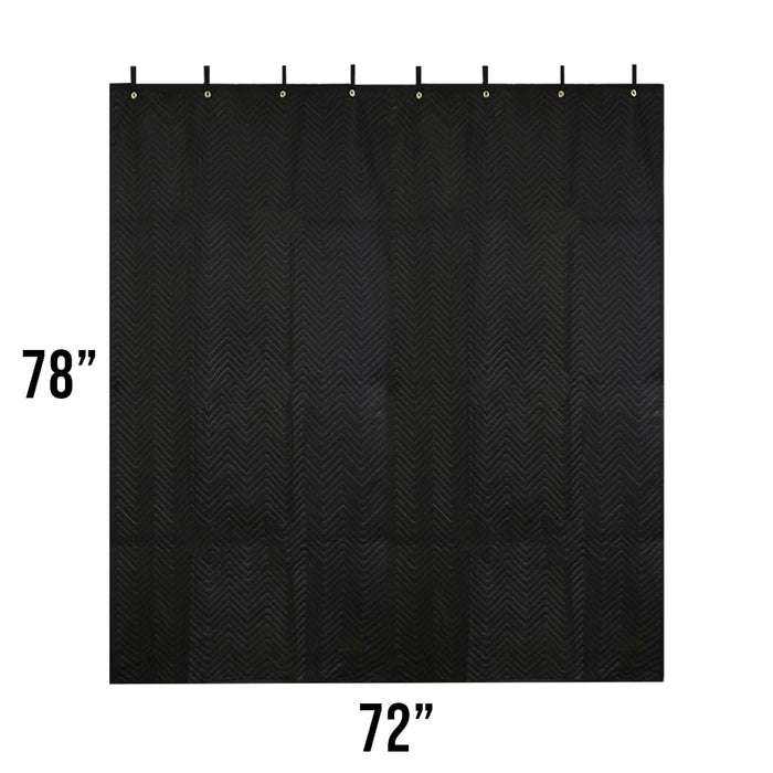 BoxerTools Studio Grommeted Sound Dampening Blanket 72 in. x 78 in. Light Blocker, Acoustic Blanket, Wall Hanging, Sound Reducing, Large Size, 6 Pack