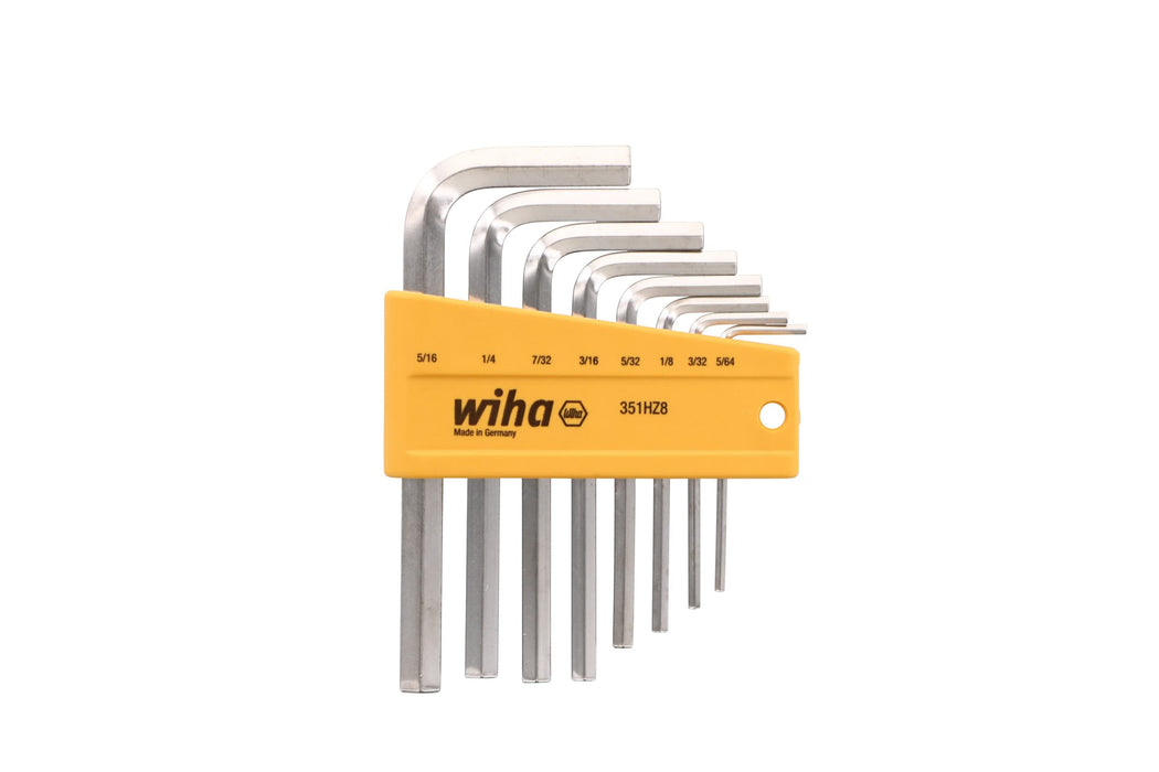 Wiha 35192 Short Arm, Inch Hex, L-Key, 8 Piece in Plastic Holder