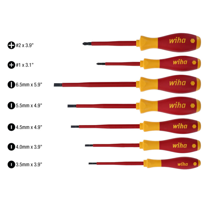 Wiha Insulated Slimline Screwdriver 7 Pc. Set