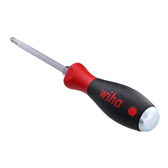 Wiha 53115 Phillips Screwdriver with SoftFinish Handle and Solid Metal Cap, 2 x 100mm