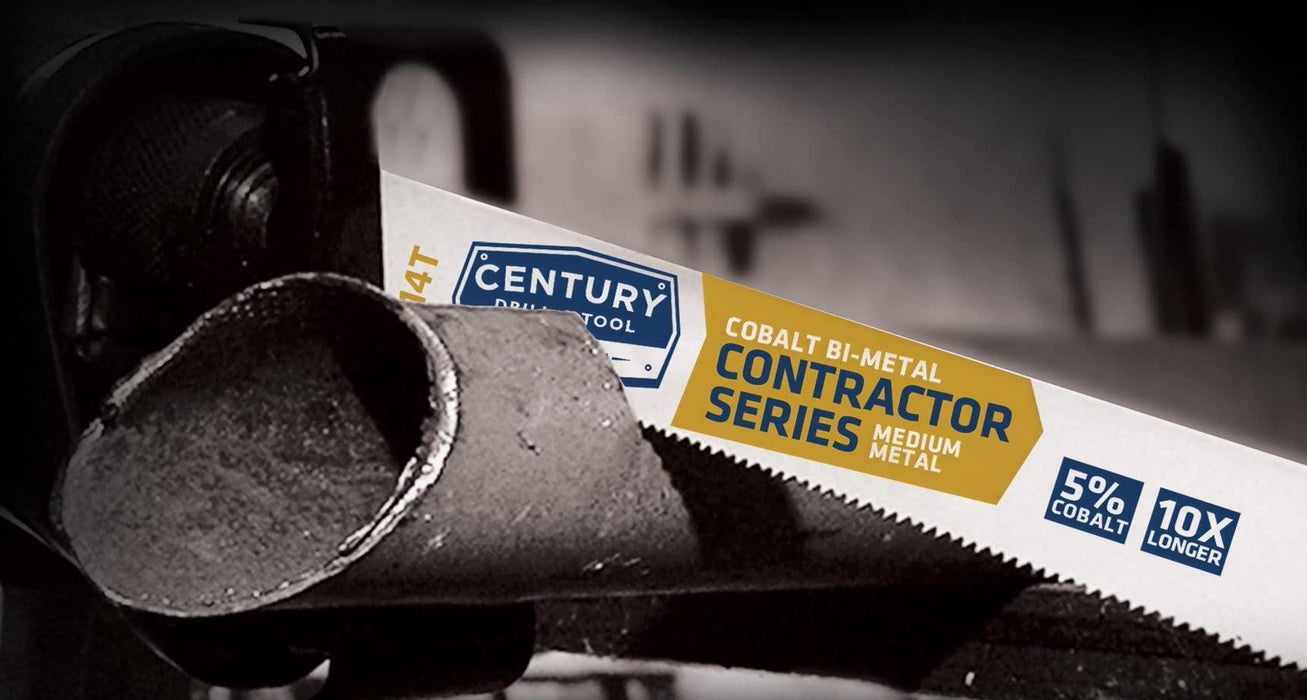 Century Drill & Tool 07006 9" Contractor Series Bi-Metal Reciprocating Saw Blade, 6T, 5 Pack