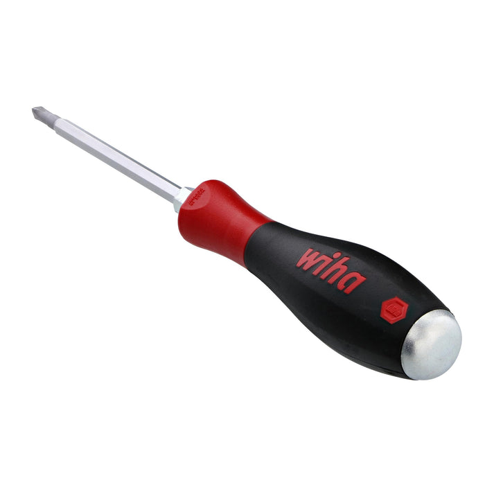 Wiha 53110 Phillips Screwdriver with SoftFinish Handle and Solid Metal Cap, 1 x 80mm