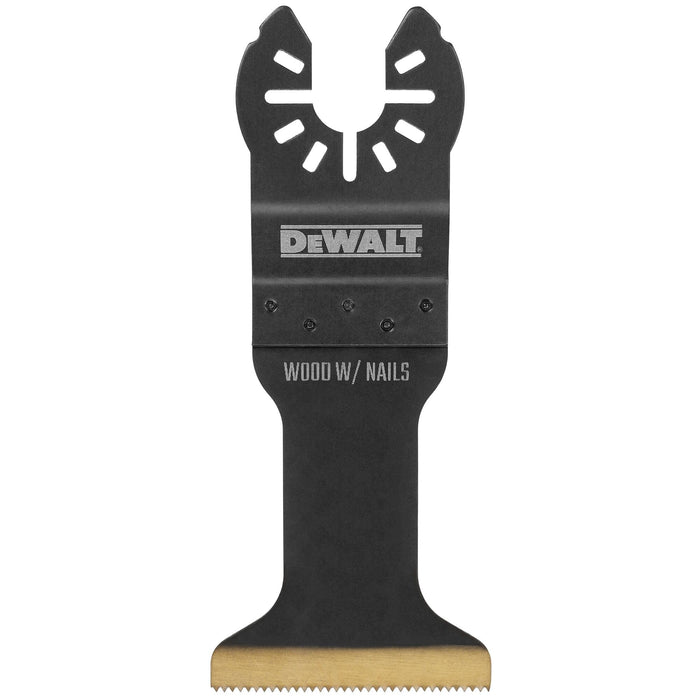 DEWALT Oscillating Tool Blade for Wood with Nails, Wide, Titanium Nitride Coated (DWA4204) , Black