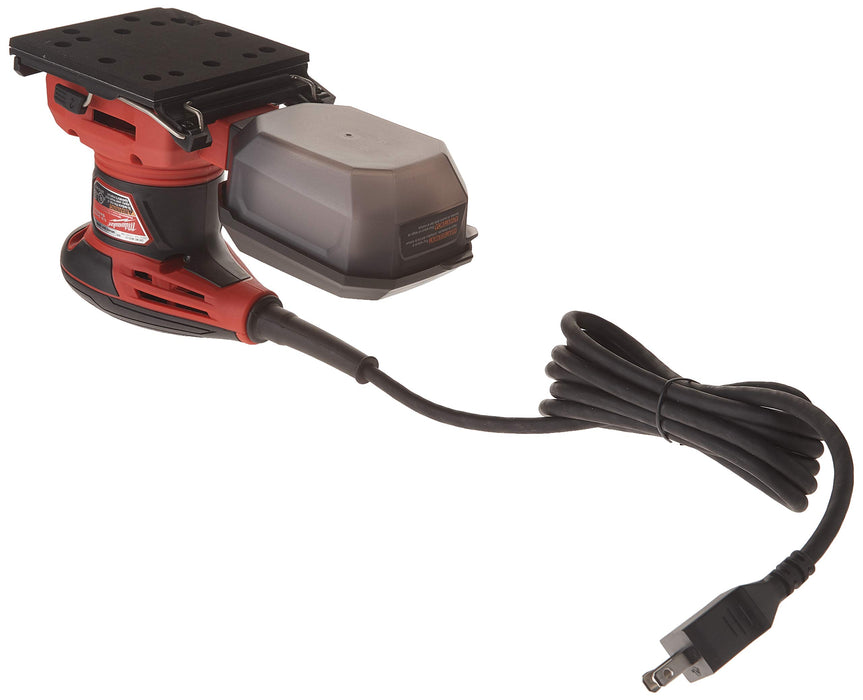 Milwaukee 6033-21 3 Amp 1/4 Sheet Orbital 14,000 OBM Compact Palm Sander with Dust CanisterFactory-Reconditioned - Refurbished