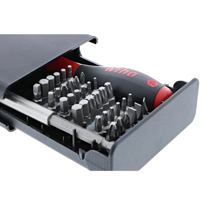 Wiha 71994 Bits Collector With Torx, Slotted, Phillips, Pozidriv, Square And Hex Inch Bits, 27 Piece