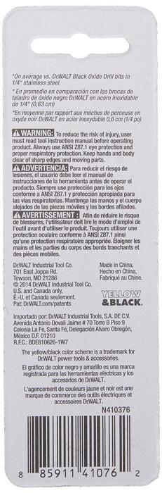 DEWALT Drill Bit, Pilot Point, Industrial Cobalt Alloy Steel, 9/64-Inch (DWA1209)