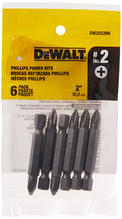 DEWALT DW2022B6 #2 Drill Bits 6 Pack