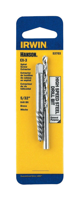 IRWIN HANSON EX-3 Spiral Extractor and 5/32" Drill Bit Set, 53703