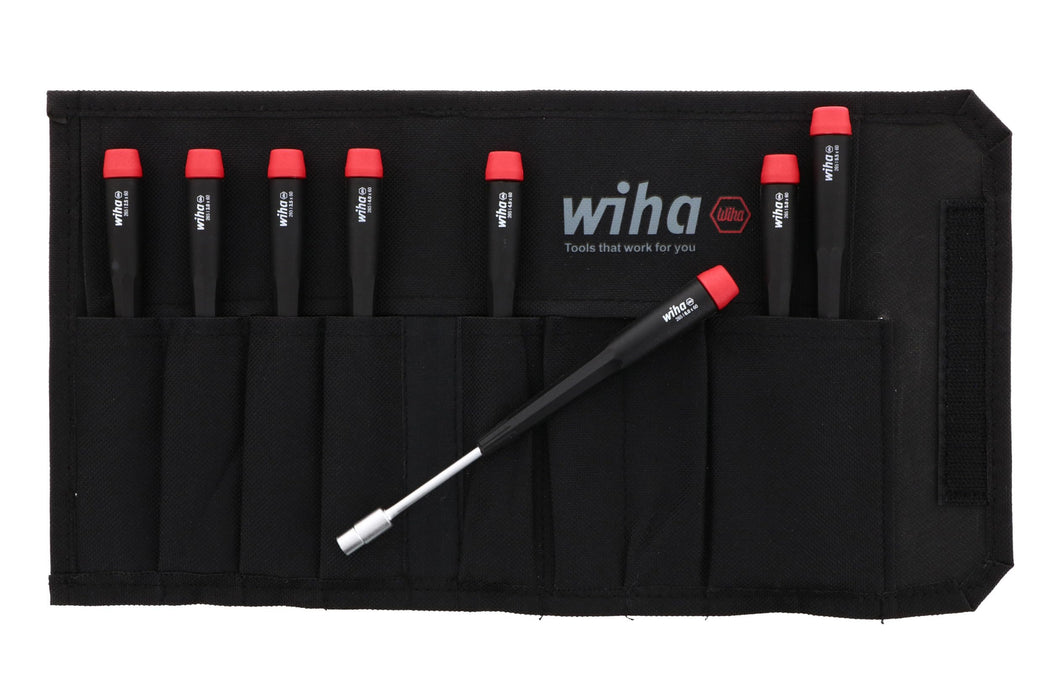 Wiha 26598 Nut Driver Set, Metric In Canvas Pouch, 8 Piece