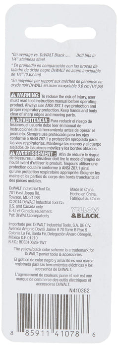 DEWALT DWA1211 11/64" Pilot Point Industrial Cobalt Alloy Steel Drill Bit