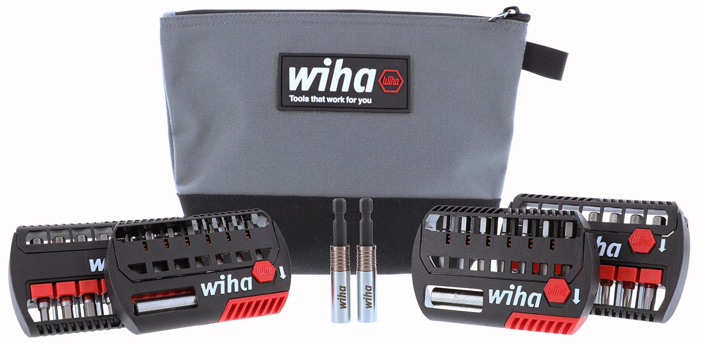 Wiha 76886 34 Piece MaxxTor Impact Bits Set with General Purpose Zipper Pouch