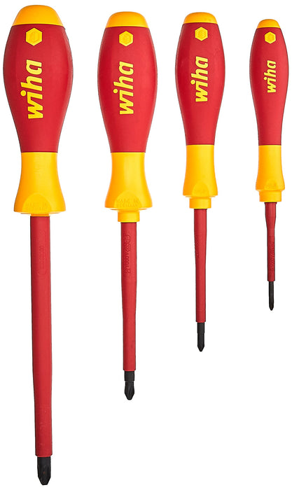 Wiha 32093 Slotted and Phillips Insulated Screwdriver Set, 1000 Volt, 10 Piece