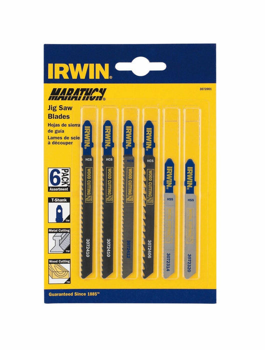 IRWIN 3071001 6 Piece U-Shank Jig Saw Blade Set