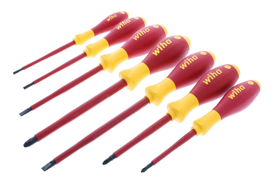 Wiha (WIHAA) Wiha 32099 Long Reach 1000-Volt VDE Insulated Screwdriver Set 7-Piece Slotted and Phillips