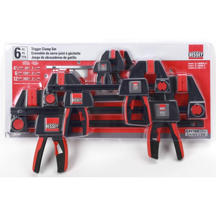 BESSEY (#RES02) Trigger Clamp Set- 6 Peice