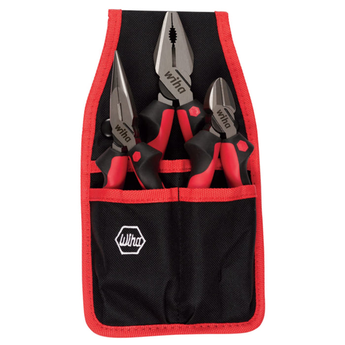 Wiha 30993 3 Piece Industrial Classic Grip Pliers and Cutters Set