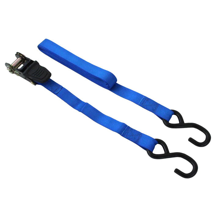 Boxer Ratchet (1"x15') and Cam Buckle Tie Down (1"x6') with S Hooks