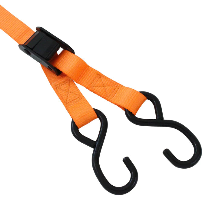 Boxer Ratchet (1"x15') and Cam Buckle Tie Down (1"x6') with S Hooks