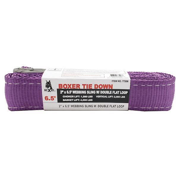 2" x 6.5 Feet Polyester Webbing Sling with Double Flat Loops