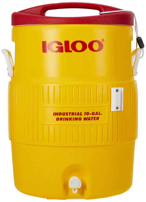 Igloo 400 Series Water Cooler, 10 gal, 16 dia x 23.5 h, Red
