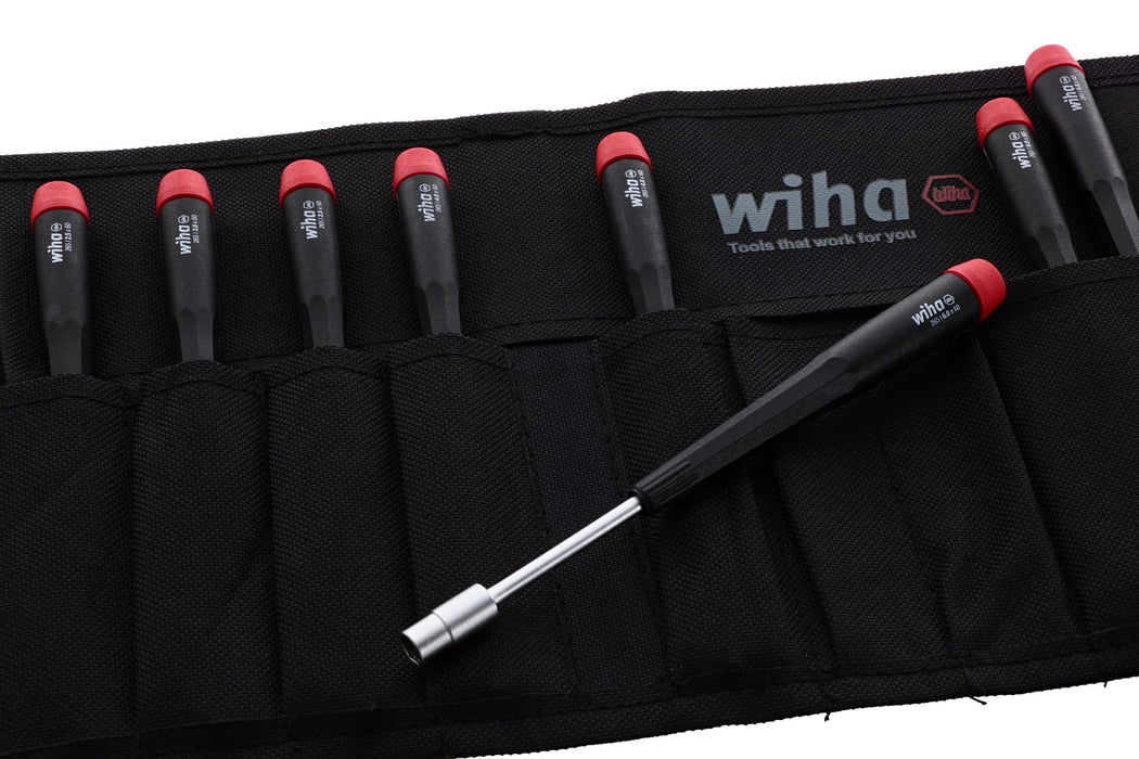 Wiha 26598 Nut Driver Set, Metric In Canvas Pouch, 8 Piece