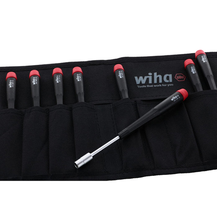 Wiha 26599 Nut Driver Set, Inch In Canvas Pouch, 8 Piece