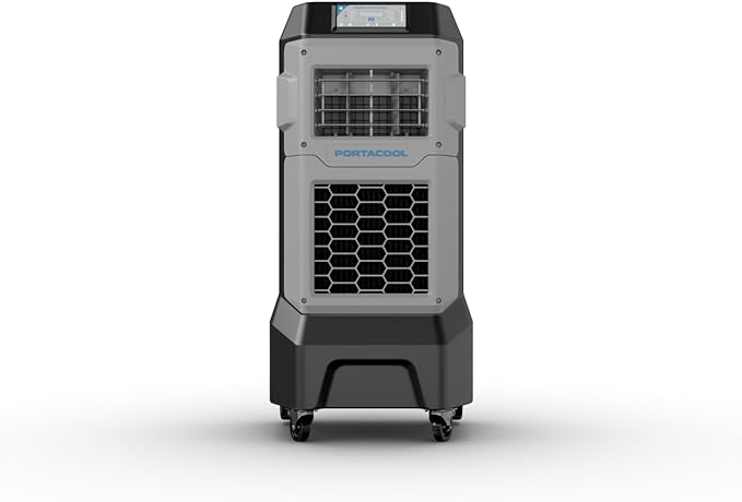 Portacool Apex 500 (PACA05001A1) – Wi-Fi Enabled High Velocity Portable Evaporative Cooler for 500 sq. ft. with up to 55-foot Reach, Oscillating Louvers, Programable, 13 Gallon Reservoir, Variable Spd