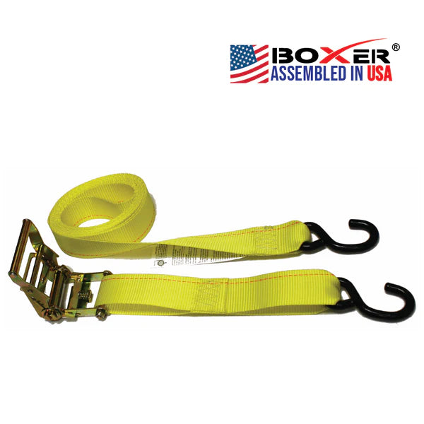 Boxer 2 Inch Ratchet Strap w/ S Hook 3,000lbs 16 feet