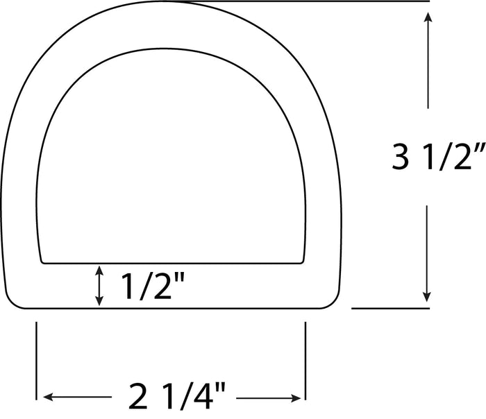 Boxer ½” Weld-On Heavy Duty Forged D Rings, 4-Pack 12,000 Pounds, Raw Finish, for Flatbeds Tie-Down Anchor