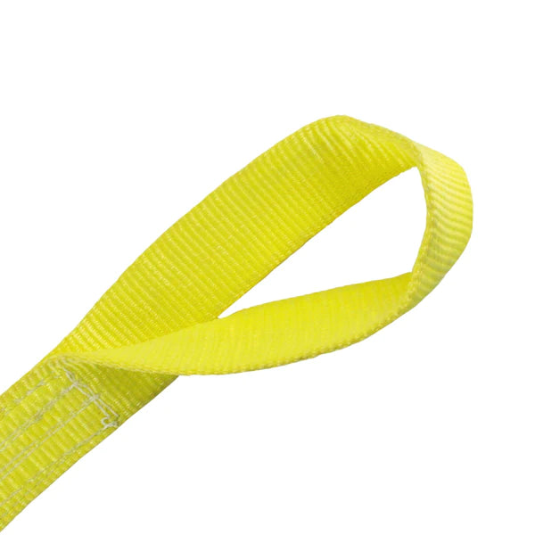 2" X 30'  X 20,000 LBS TOW STRAP WITH FLAT LOOPS EYE & EYE SINGLE PLY YELLOW