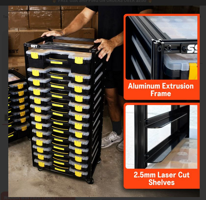 SST036-950x425  Parts Bin Organizer (950mm , 14 Bin)