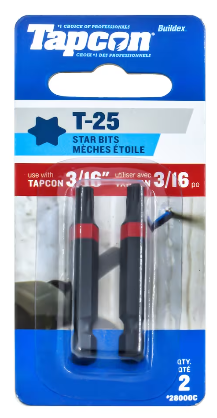 Tapcon T25 x 2-inch Driver Bit, 2pcs