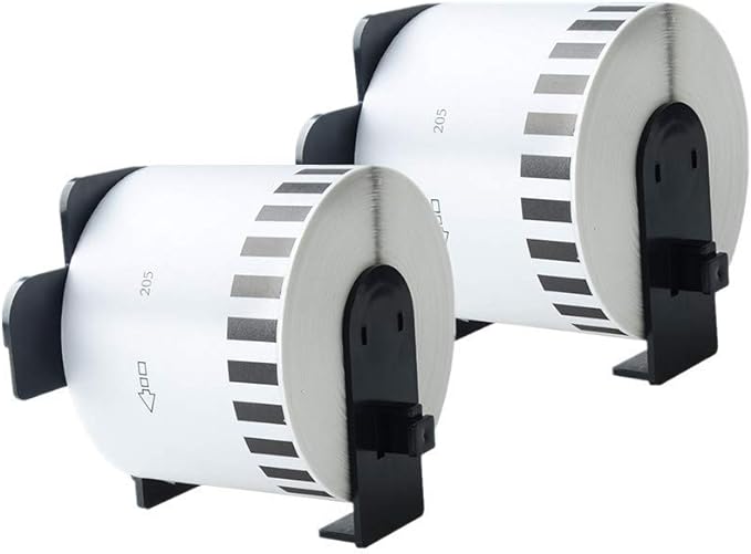 2 Rolls Brother compatible DK-2205 Continuous Paper Label Roll, Cut-to-Length Label, 2.4” x 100 Feet,  for Use with All QL Label Printers (BND01657)