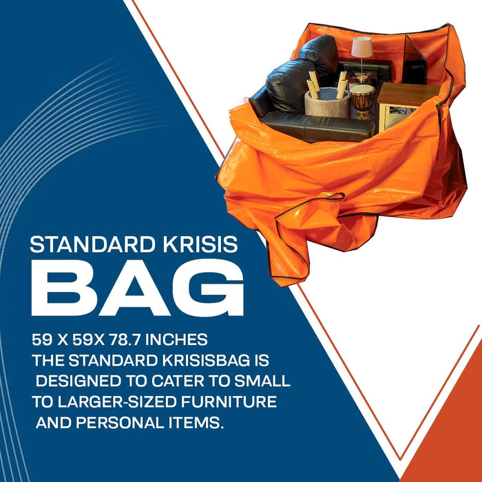 Krisis Flood Protection Bag Orange - Standard/Medium - 59 x 79.7 x 59 Deployed