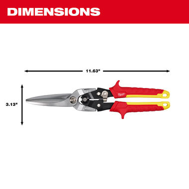 Milwaukee Long Cut Aviation Snips 48-22-4567