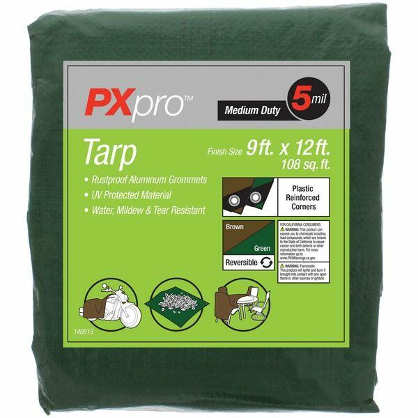 World And Main PXPMDT912 Medium-Duty Tarp (9Ft X 12Ft)