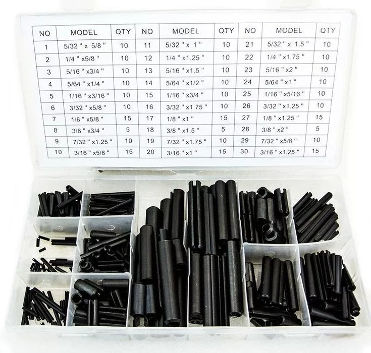 315 Piece Precision Roll Pin Assortment Set w/ case 30 sizes SAE