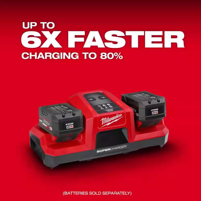 M18 Dual Bay Simultaneous Super Charger with 2-Pack Forge 6 Ah XC6.0 Battery Bundle