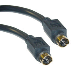 S-Video Cable, MiniDin4 Male, Gold-plated connector, 6 foot