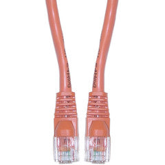 Cat6 Orange Copper Ethernet Crossover Cable, Snagless/Molded Boot, 7 foot