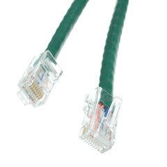 Cat5e Green Copper Ethernet Patch Cable, Bootless, POE Compliant, 7 foot