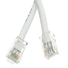 Cat5e White Copper Ethernet Patch Cable, Bootless, POE Compliant, 14 foot