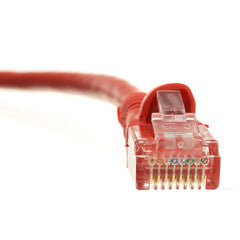 Cat6 Red Copper Ethernet Patch Cable, Snagless/Molded Boot, POE Compliant, 4 foot