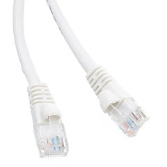 Cat6 White Copper Ethernet Patch Cable, Snagless/Molded Boot, POE Compliant, 150 foot