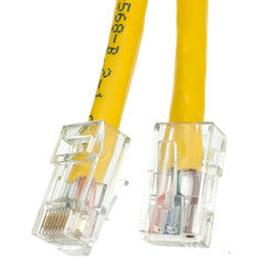 Cat6 Yellow Copper Ethernet Patch Cable, Bootless, POE Compliant, 5 foot