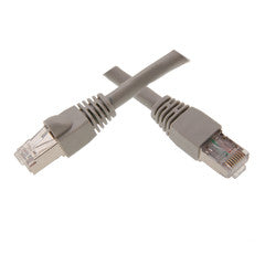 Shielded Cat6 Gray Ethernet Patch Cable, Snagless/Molded Boot, POE Compliant, 10 foot