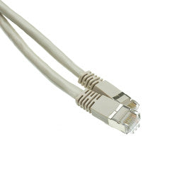 Shielded Cat6a Gray Copper Ethernet Patch Cable, 10 Gigabit, Snagless/Molded Boot, POE Compliant, 500 MHz, 3 foot