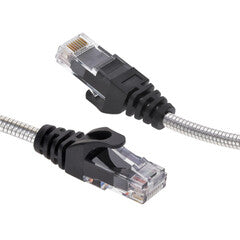 Cat6a Slim Armored Anti-Rodent Copper Ethernet Cable, 10 Gigabit, 28AWG, 500 MHz, 65 foot